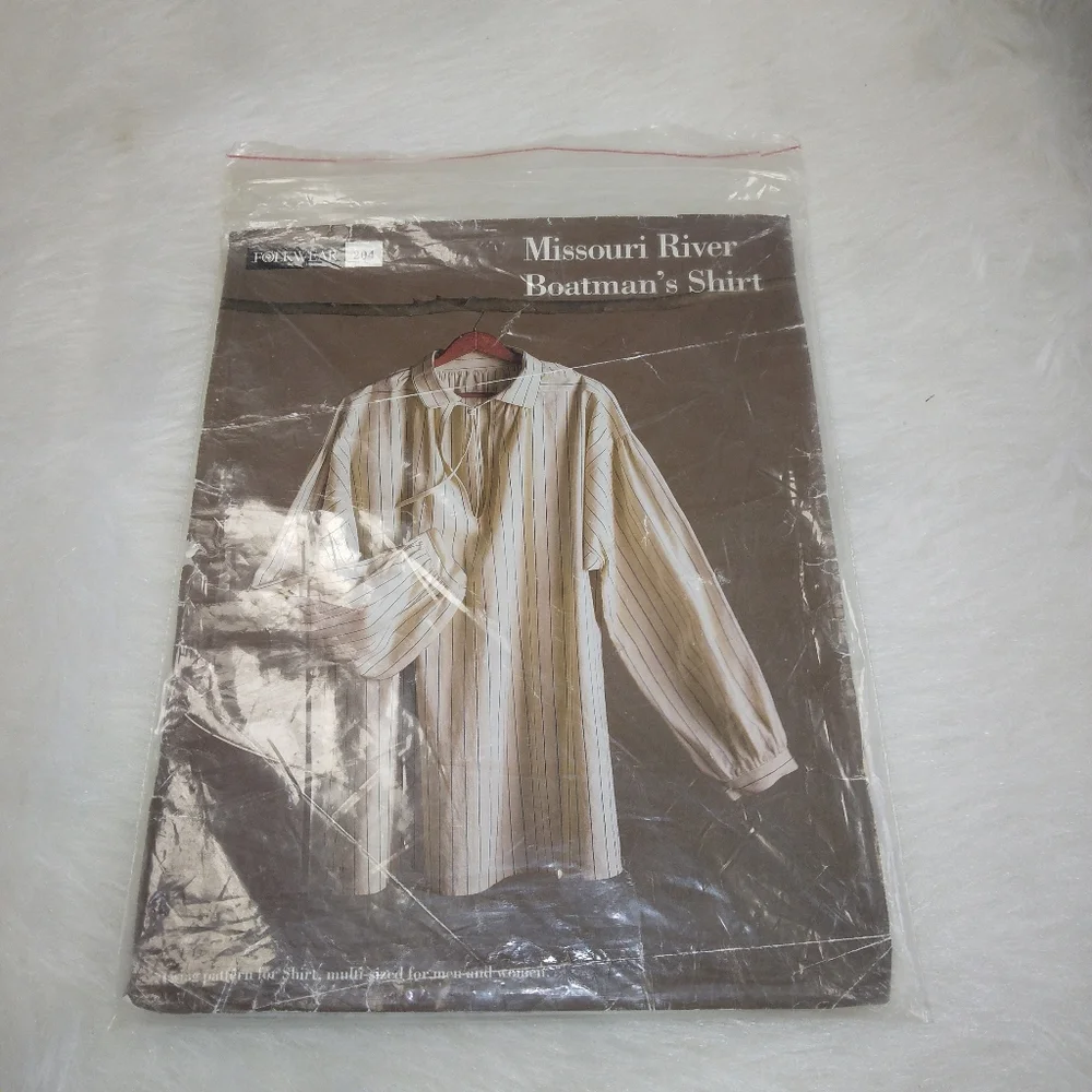 PATTERN Folkwear 204 Missouri River Boatman's Shirt, vintage, W sz 6-20,…